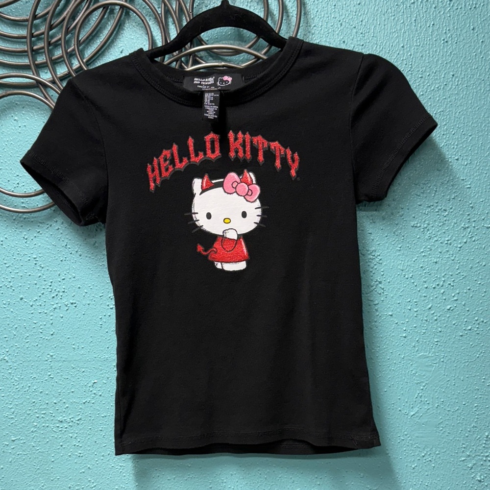 Forever 21 Hello Kitty Devil Short Sleeve Tee